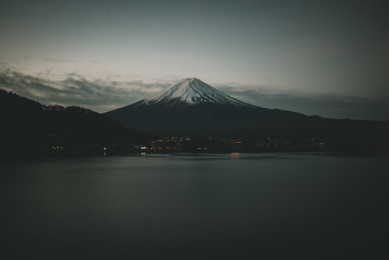 Mount Fuji Japan at twilight